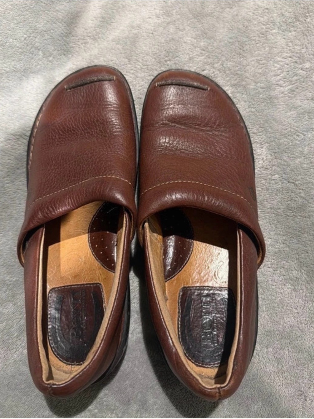 Women’s Born Brown Leather Slip-On Loafers